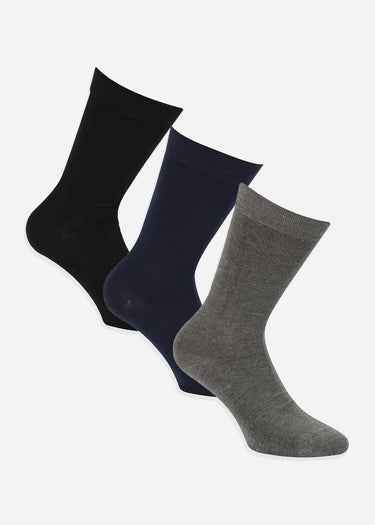 Casual Lads Sokken 3 Pack Premium Bamboo Socks - Black - Navy - Light Grey