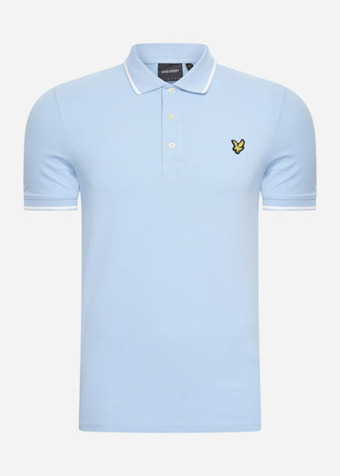 Lyle & Scott Polo's Tipped polo shirt - light blue white