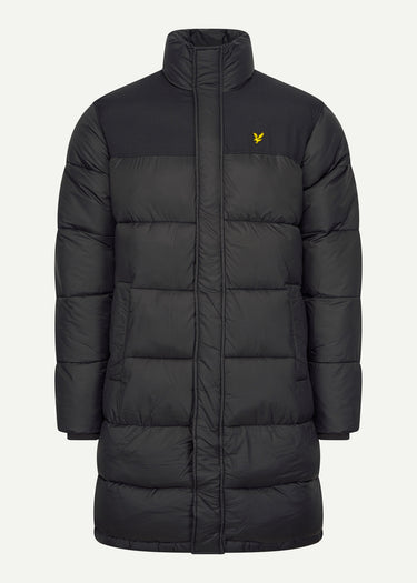 Lyle & Scott Jassen Longline wadded puffer - jet black