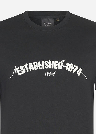 Lyle & Scott T-shirts Established 1874 graphic t-shirt - jet black