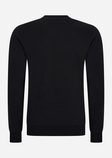 MA.Strum Truien Chest print crew sweat - jet black