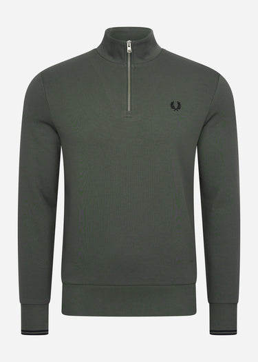 Fred Perry Truien Half zip sweatshirt - field green