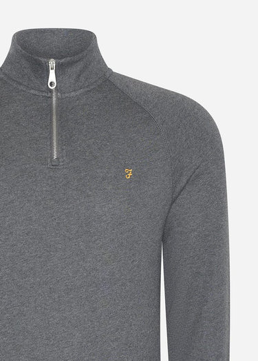 Farah Truien Sweatshirt jim 1/4 zip - farah grey marl