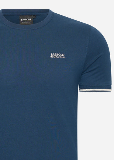 Barbour International T-shirts Philip tipped cuff tee - moonlit ocean