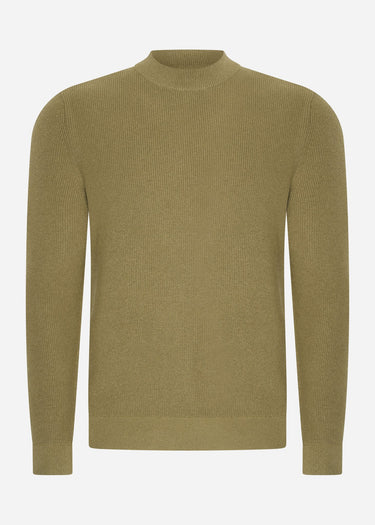 Barbour International Truien Crawley crew neck jumper - bleached olive
