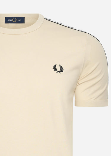 Fred Perry T-shirts Taped ringer t-shirt - oatmeal