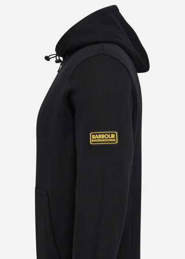 Barbour International Hoodies Badge half zip hoodie - black