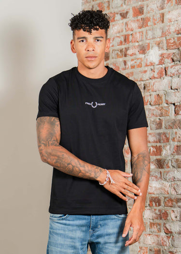 Fred Perry T-shirts Embroidered t-shirt - black