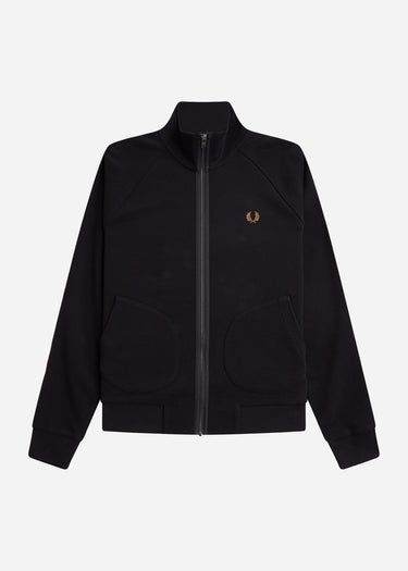 Fred Perry Vesten Chequerboard tape jacket - black