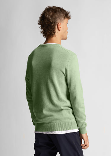 Lyle & Scott Truien Cotton merino crew jumper - glencoe green