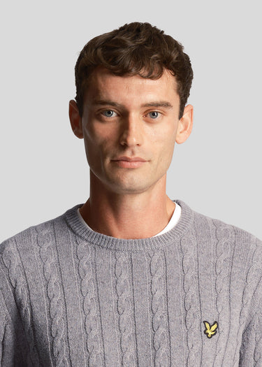 Lyle & Scott Truien Cable jumper - mid grey marl