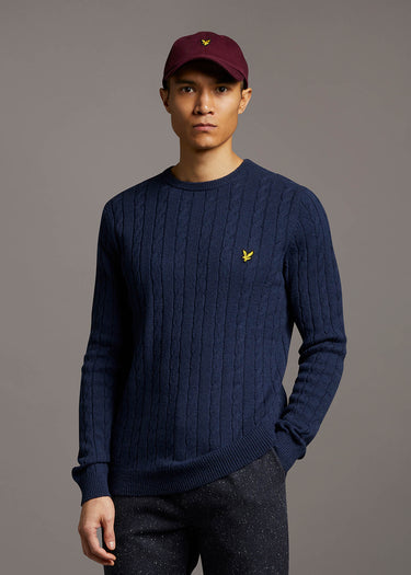 Lyle & Scott Truien Cable jumper - dark navy marl