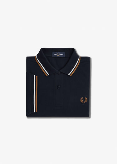 Fred Perry Polo's Twin tipped Fred Perry shirt - navy snow white shsto