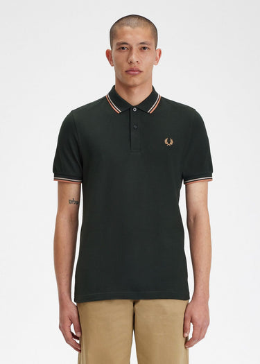 Fred Perry Polo's Twin tipped fred perry shirt - night green