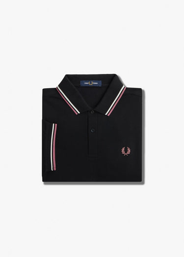 Fred Perry Polo's Twin tipped fred perry shirt - black ecru