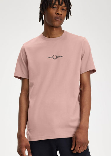 Fred Perry T-shirts Embroidered t-shirt - dark pink