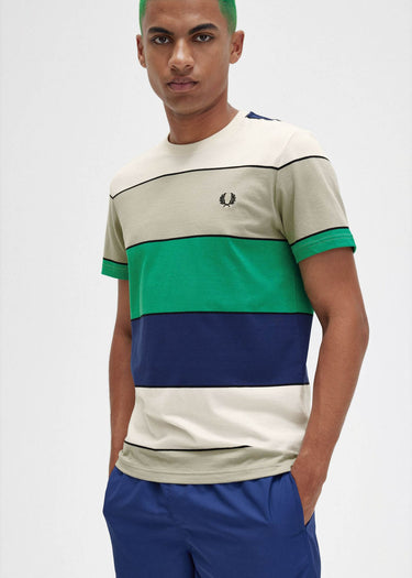 Fred Perry T-shirts Bold stripe t-shirt - seagrass