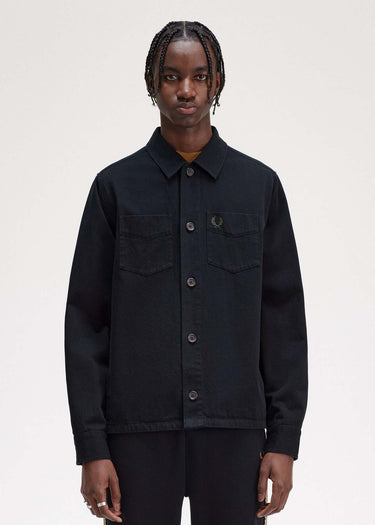 Fred Perry Overshirts Twill overshirt - black
