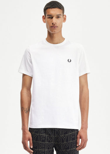 Fred Perry T-shirts Rear powder laurel graphic tee - white
