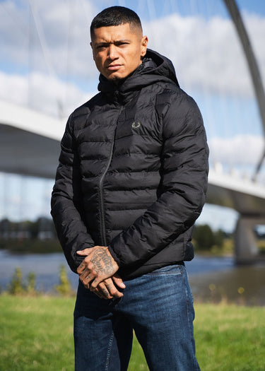 Fred Perry Jassen Hooded insulated jacket - black