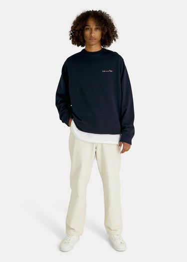 Lyle & Scott Truien Multi embroidery crewneck - dark navy