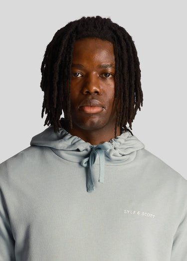 Lyle & Scott Hoodies Loopback embroidered hoodie - slate blue