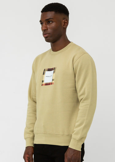 Marshall Artist Truien UK ism box logo crewneck - sandstone