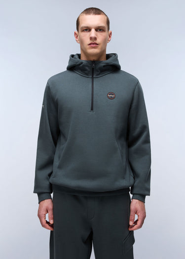 Napapijri Hoodies Badge halfzip hoodie - green urban