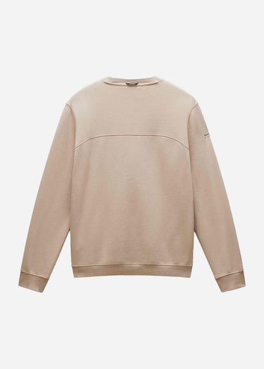 Napapijri Truien Badge crewneck sweater - beige rocky