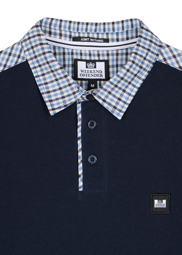 Weekend Offender Polo's Costa - navy blue house check