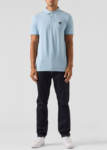 Weekend Offender Polo's Sakai - winter sky blue house check