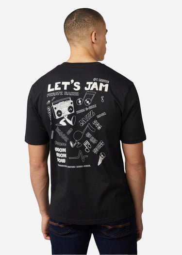 Ben Sherman T-shirts Boom box back graphic tee - black