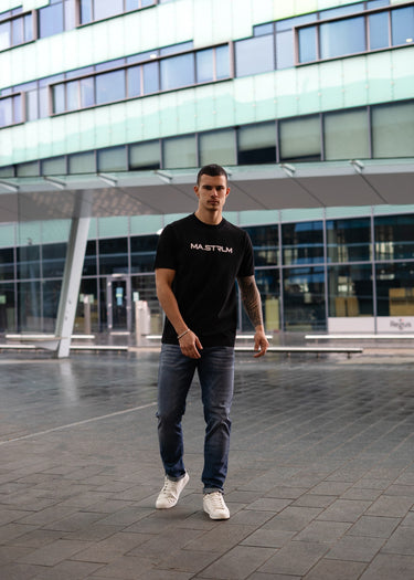 MA.Strum T-shirts MA.Strum chest print tee - jet black