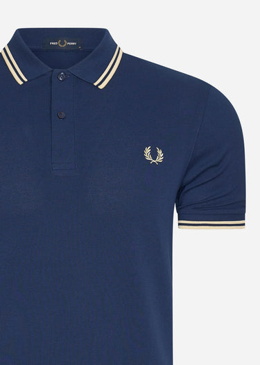 Fred Perry Polo's Twin tipped Fred Perry shirt - french navy ice cream
