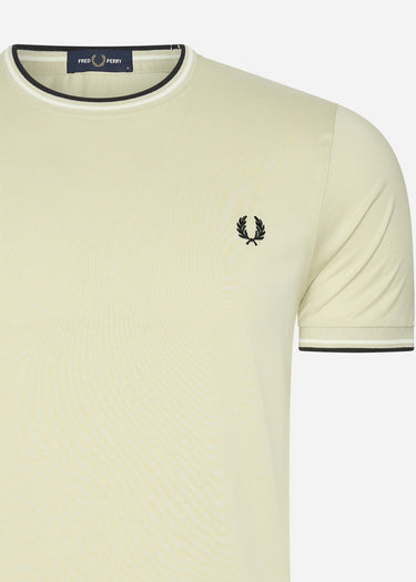 Fred Perry T-shirts Twin tipped t-shirt - oatmeal ecru black