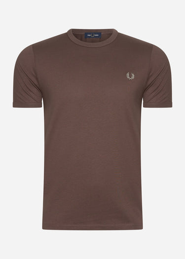 Fred Perry T-shirts Ringer t-shirt - brick warm grey