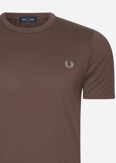 Fred Perry T-shirts Ringer t-shirt - brick warm grey