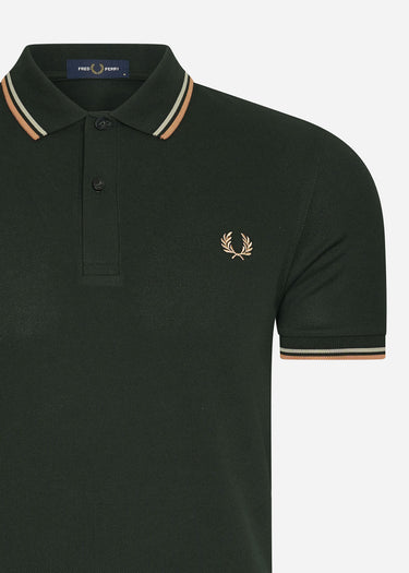 Fred Perry Polo's Twin tipped fred perry shirt - night green