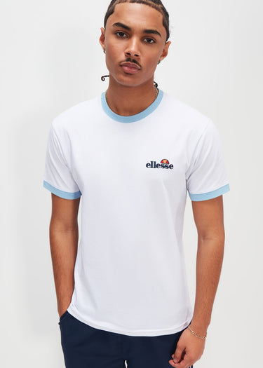 Ellesse T-shirts Meduno tee - white light blue