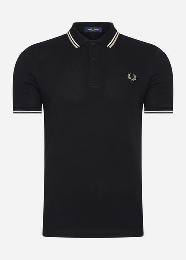 Fred Perry Polo's Twin tipped fred perry shirt - blk snwhi wrmgry