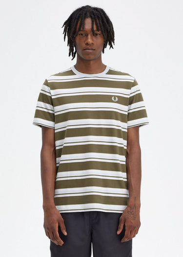 Fred Perry T-shirts Stripe t-shirt - ungre snwh lgice