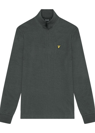 Lyle & Scott Truien Interlock quarter zip - gunmetal