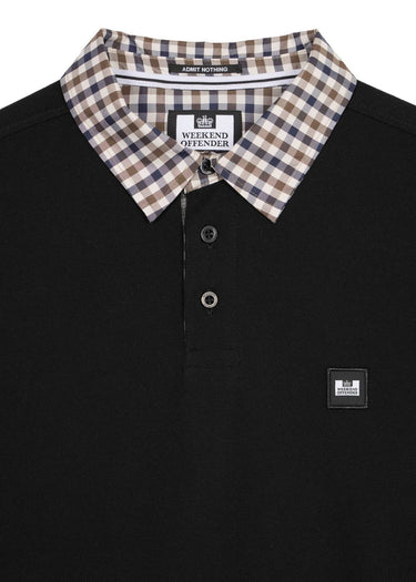Weekend Offender Longsleeve Polo's Walker - black mid house check