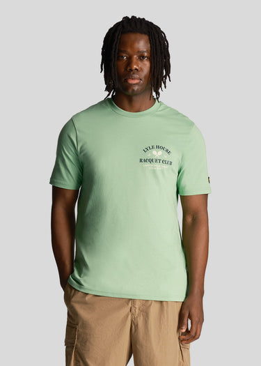 Lyle & Scott T-shirts Racquet club graphic t-shirt - lawn green