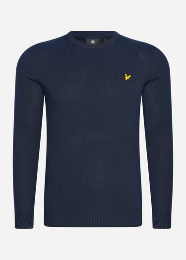 Lyle & Scott Truien Cotton merino crew neck jumper- dark navy