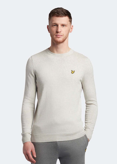 Lyle & Scott Truien Merino crew jumper - light grey marl