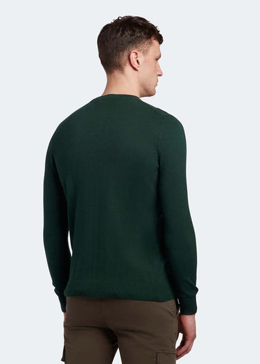 Lyle & Scott Truien Cotton merino crew jumper - dark green