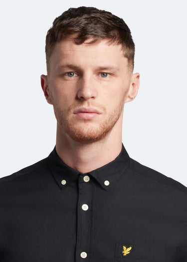 Lyle & Scott Overhemden Oxford shirt - jet black