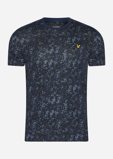 Lyle & Scott T-shirts Earth print t-shirt - dark navy