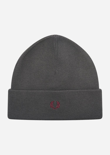 Fred Perry Mutsen Merino wool beanie - gun metal